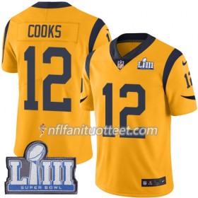 Miesten Los Angeles Rams NFL Pelipaita Brandin Cooks 12 Nike Keltainend 2019 Super Bowl LIII